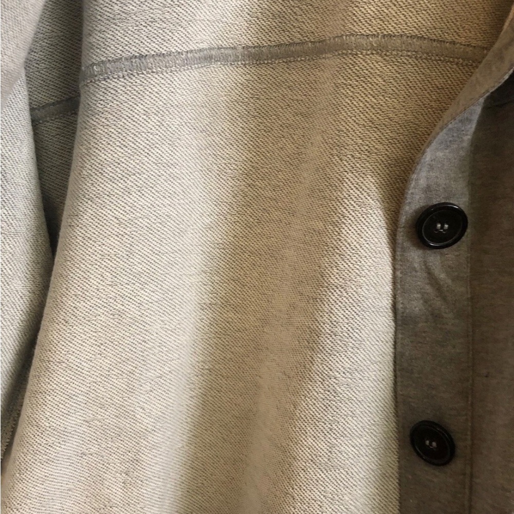 Calvin Klein Gray Knit Button-Down Jacket / Shack… - image 7